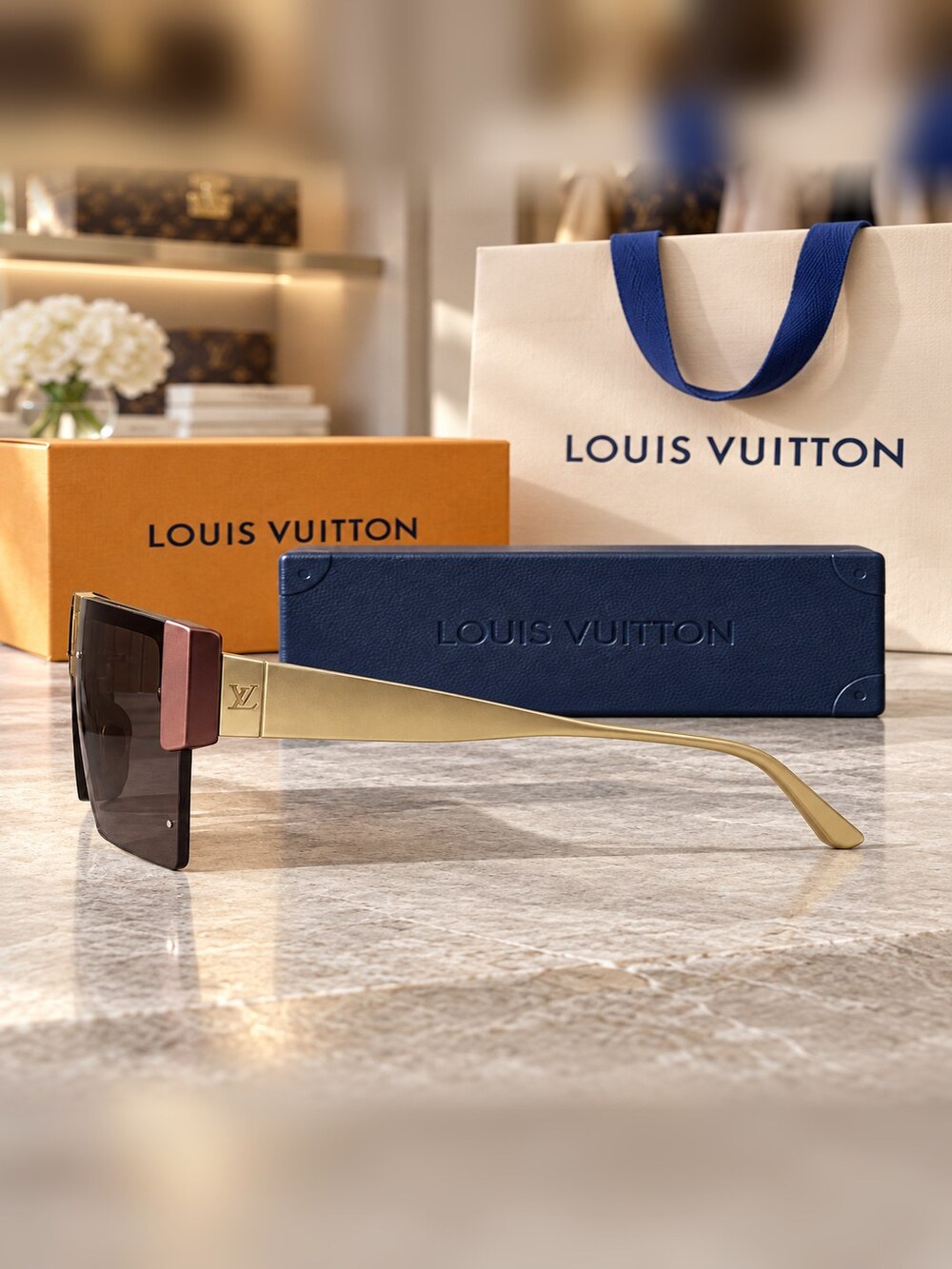 Louis Vuitton Square Shield Sunglasses - Picture 3 of 6
